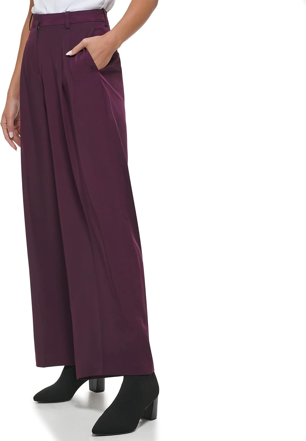 Женские брюки Calvin Klein Misses Solid Crepe с плиссировкой прямого кроя (стандартные и большие размеры), Aubergine
Женские брюки Calvin Klein Misses Solid Crepe с плиссировкой прямого кроя (стандартные и большие размеры), Aubergine