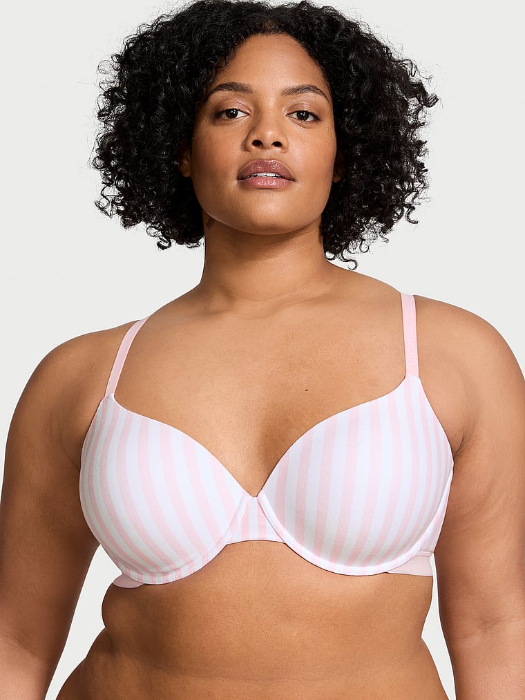 Полубюстгальтер из хлопка с легкой подкладкой The T-Shirt, cotton pink stripes
Полубюстгальтер из хлопка с легкой подкладкой The T-Shirt, cotton pink stripes