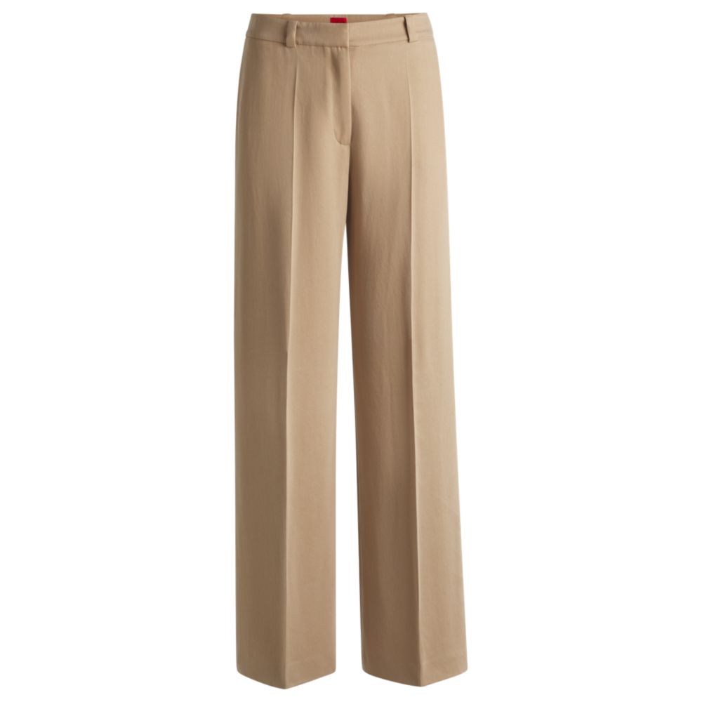 Брюки прямого кроя с широкими штанинами HUGO, светло-бежевый
Брюки прямого кроя с широкими штанинами HUGO, светло-бежевый