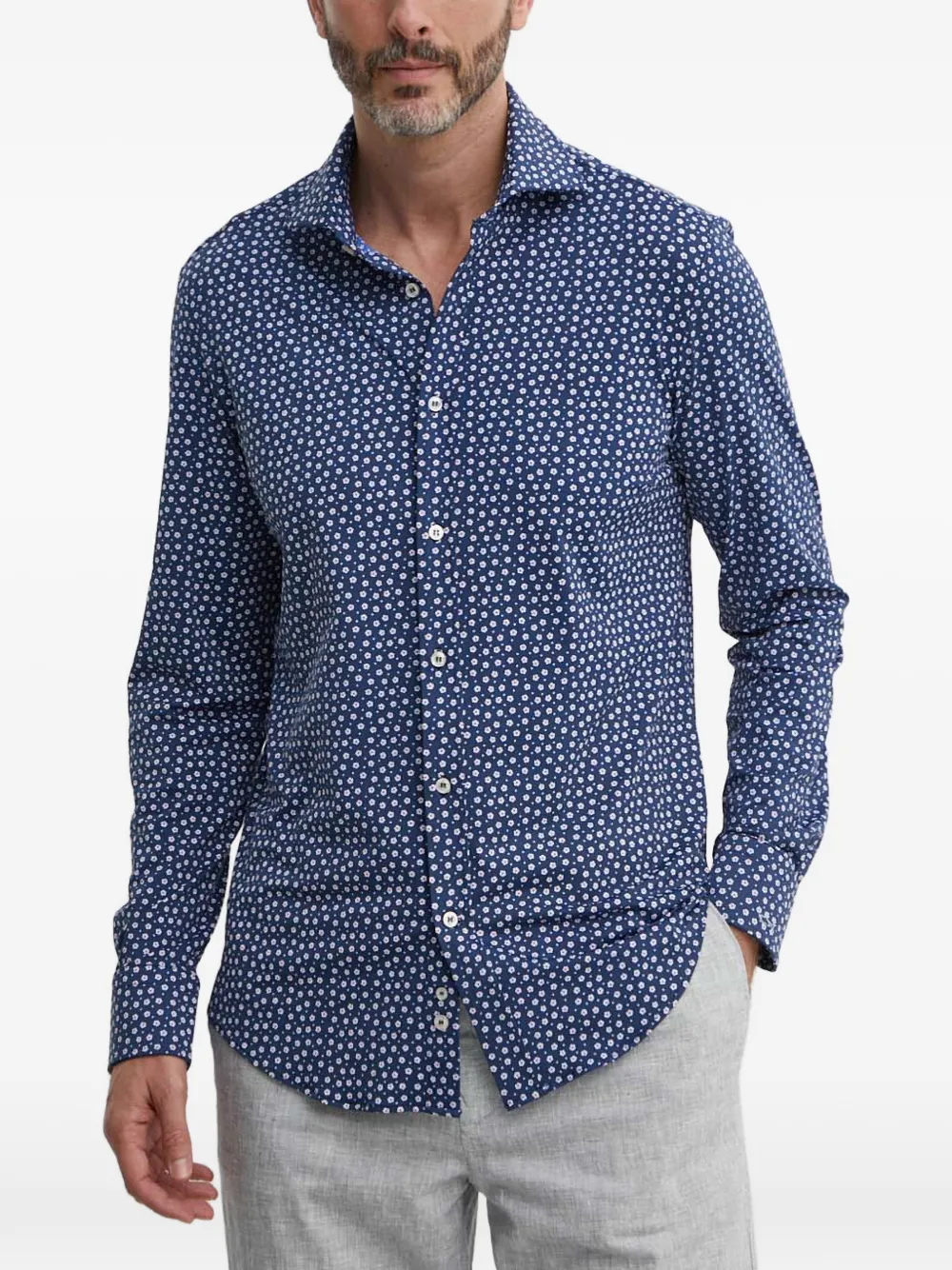 Рубашка с цветочным принтом Paul & Shark, синий
Рубашка с цветочным принтом Paul & Shark, синий