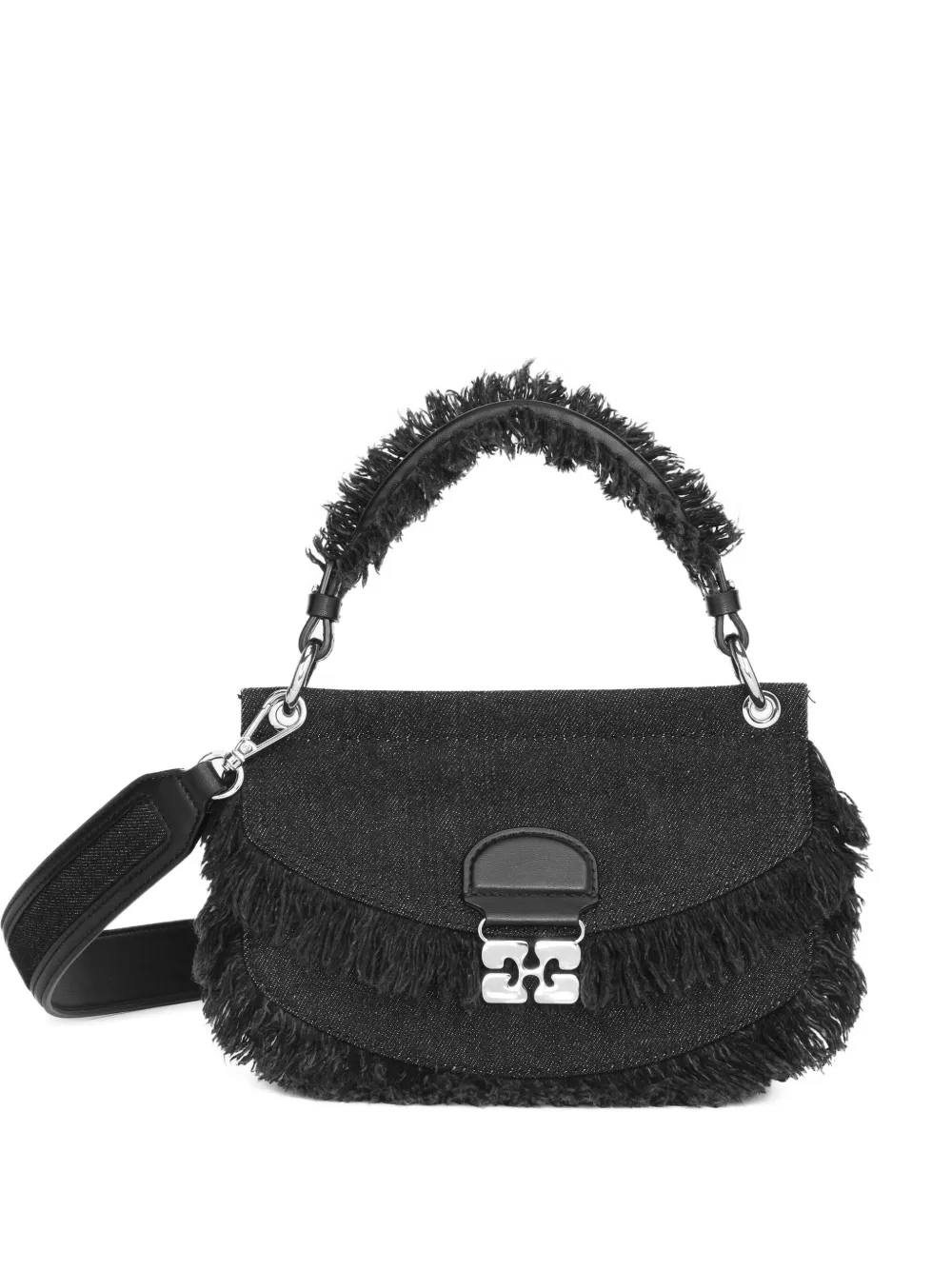 Джинсовая сумка-тоут GANNI, черный 
Джинсовая сумка-тоут GANNI, черный