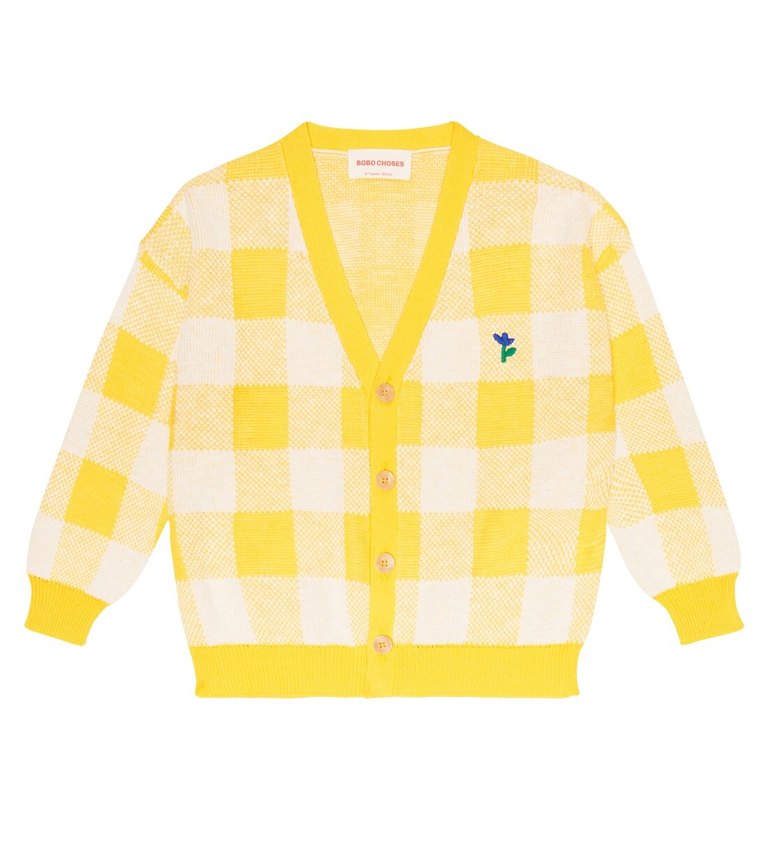 Хлопковый кардиган в клетку Bobo Choses, белый
Хлопковый кардиган в клетку Bobo Choses, белый