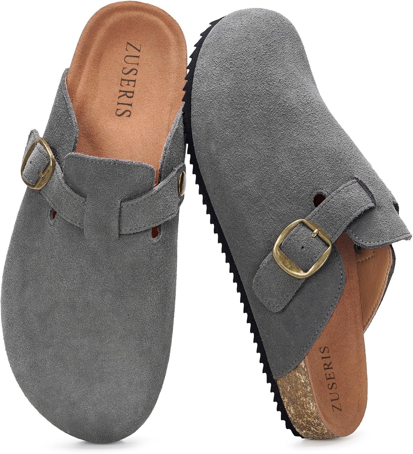 Женские и мужские замшевые сабо ZUSERIS с широким размером, кожаные мюли, сандалии с пробковой стелькой, удобные тапочки с поддержкой свода стопы, серый
Женские и мужские замшевые сабо ZUSERIS с широким размером, кожаные мюли, сандалии с пробковой стелькой, удобные тапочки с поддержкой свода стопы, серый
