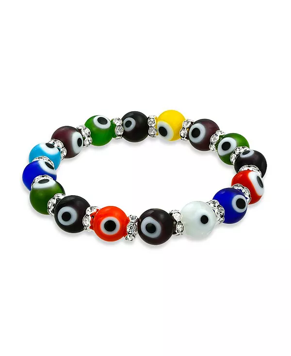 Цветной браслет от сглаза из турецкого стекла с кристаллами-разделителями Bling Jewelry, multicolor
Цветной браслет от сглаза из турецкого стекла с кристаллами-разделителями Bling Jewelry, multicolor