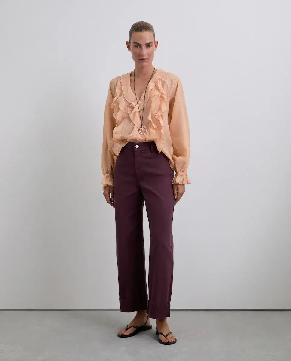 Женская блузка с длинными рукавами и V-образным вырезом Scalpers, оранжевый
Женская блузка с длинными рукавами и V-образным вырезом Scalpers, оранжевый