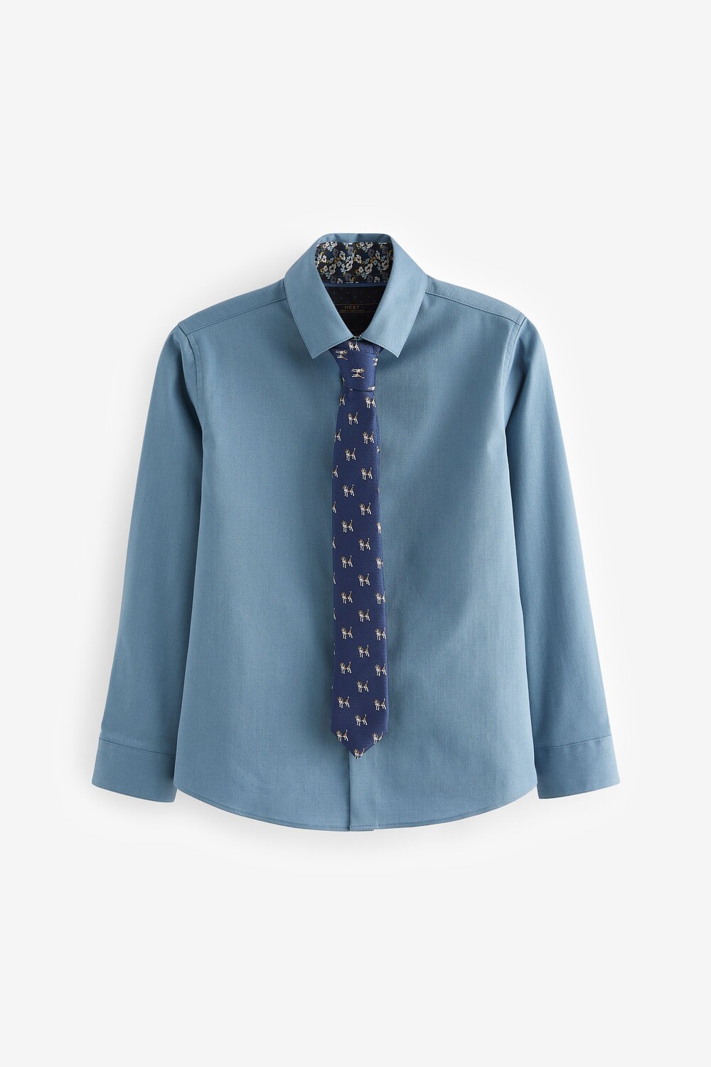 Рубашка с длинным рукавом и галстуком (3 16 лет) Next, синий 
Рубашка с длинным рукавом и галстуком (3 16 лет) Next, синий