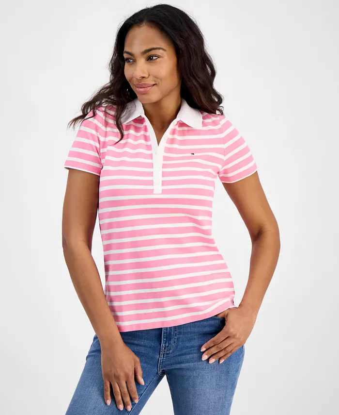 Женская полосатая рубашка поло с коротким рукавом Tommy Hilfiger, розовый
Женская полосатая рубашка поло с коротким рукавом Tommy Hilfiger, розовый