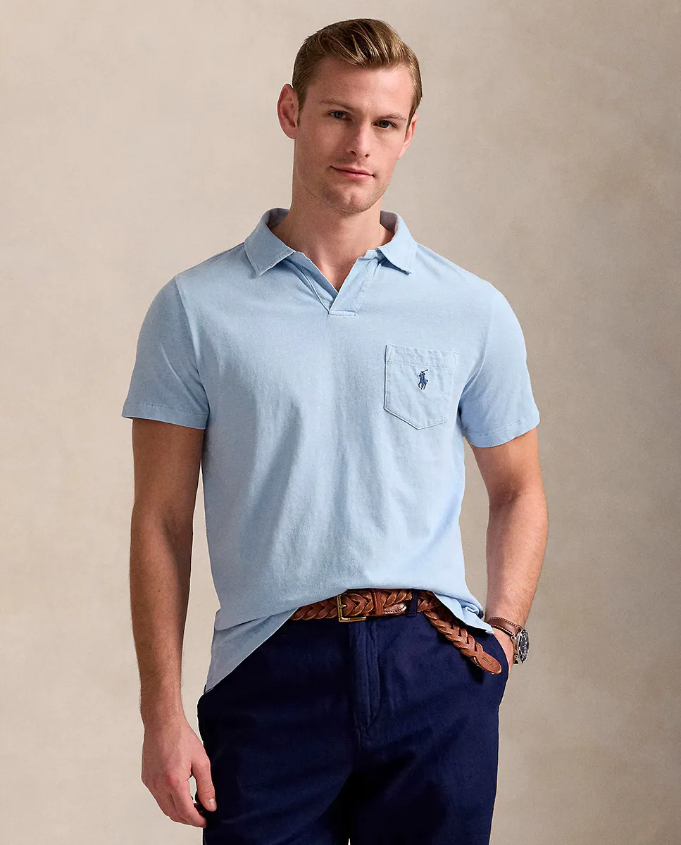 Мужская рубашка поло с нагрудным карманом, стандартный крой Polo Ralph Lauren, бледно-голубой
Мужская рубашка поло с нагрудным карманом, стандартный крой Polo Ralph Lauren, бледно-голубой