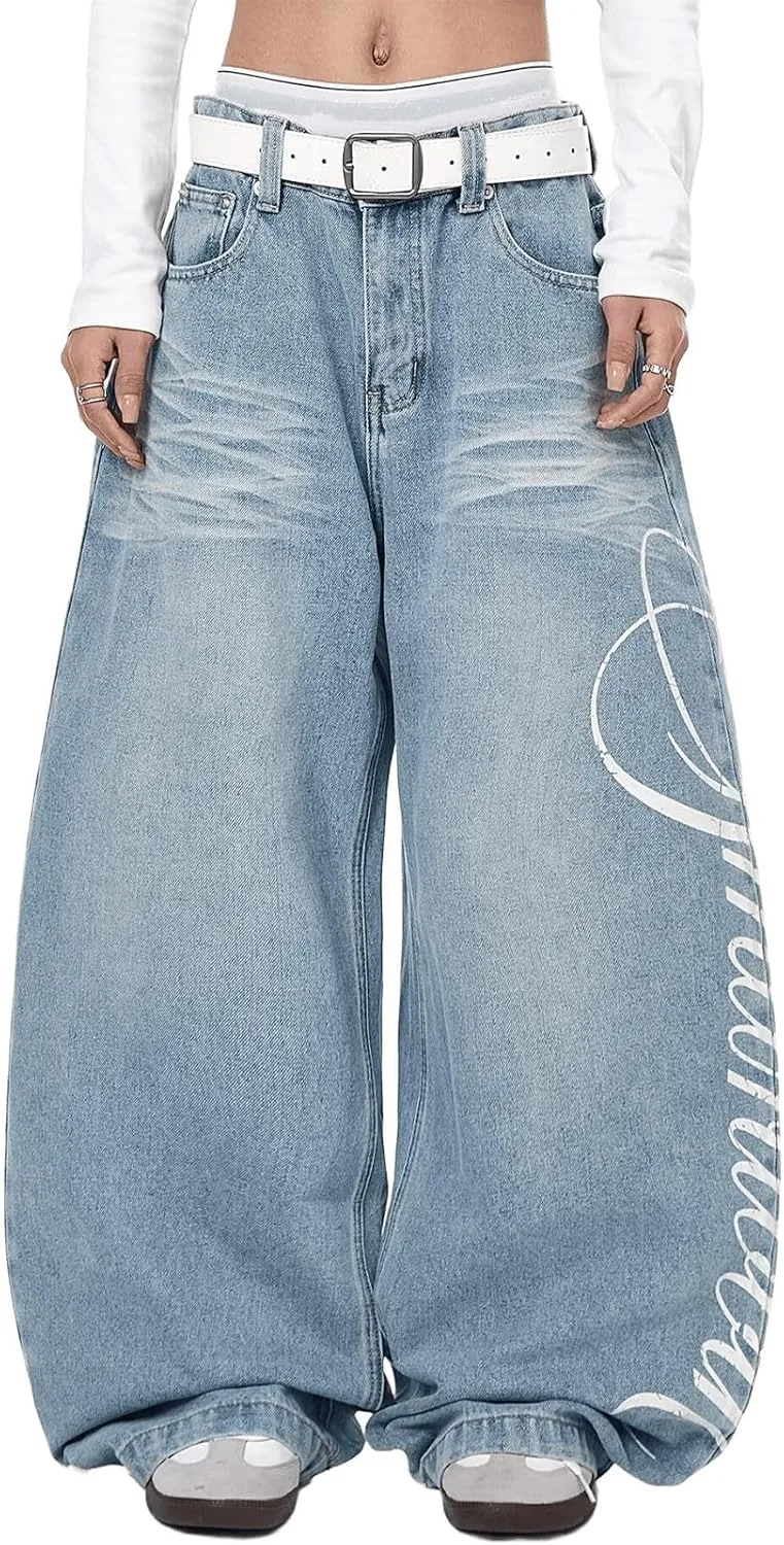 Джинсы женские High Waisted Wide Leg с принтом FEUSEUZ
Джинсы женские High Waisted Wide Leg с принтом FEUSEUZ