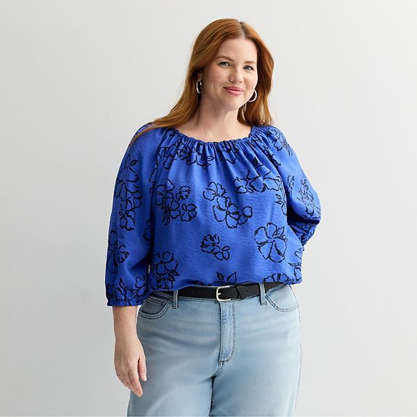 Топ женский Plus size с присборенными деталями Sonoma Goods For Life, Blue Navy Floral
Топ женский Plus size с присборенными деталями Sonoma Goods For Life, Blue Navy Floral
