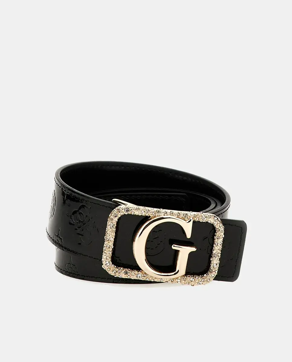 Регулируемый женский ремень с блестящей металлической прямоугольной пряжкой типа G Guess, черный
Регулируемый женский ремень с блестящей металлической прямоугольной пряжкой типа G Guess, черный