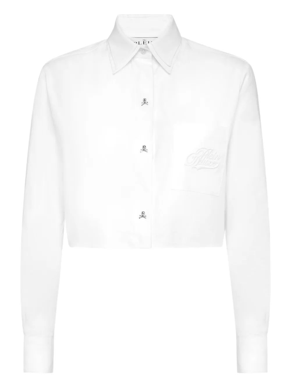 Укороченная рубашка Philipp Plein, белый 
Укороченная рубашка Philipp Plein, белый