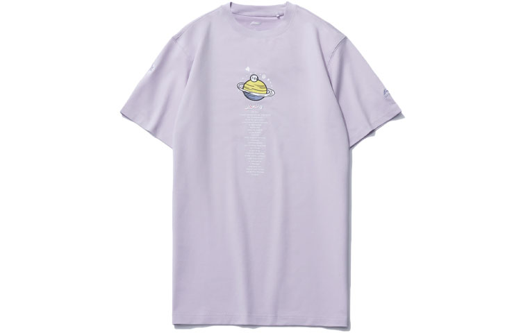 Коллекция спортивной моды Футболка женская Лунный свет фиолетовый LINING 
Коллекция спортивной моды Футболка женская Лунный свет фиолетовый LINING