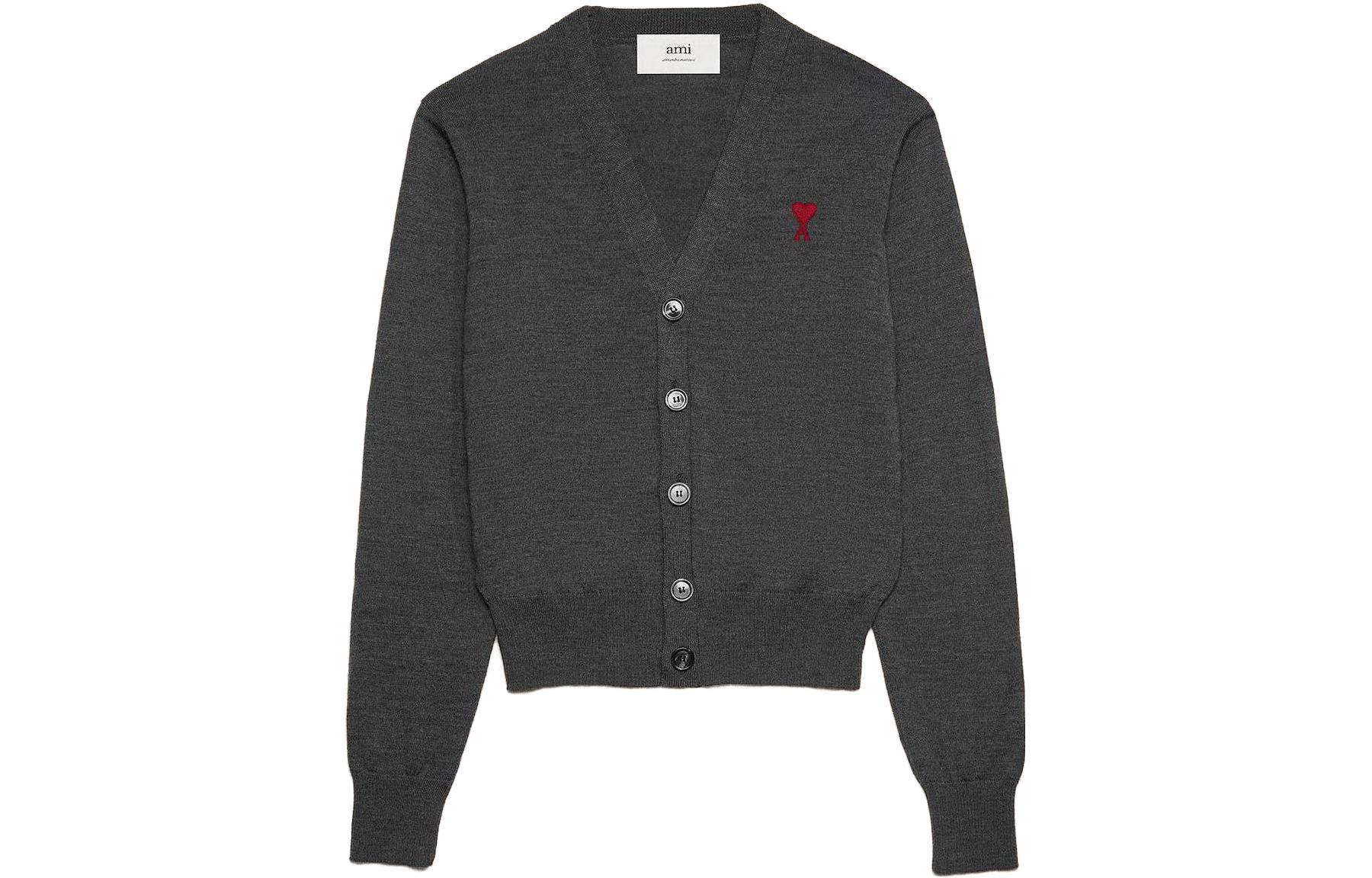 Кардиган с V-образным вырезом и вышитым логотипом Paris Ami De Coeur AMIPARIS, серый
Кардиган с V-образным вырезом и вышитым логотипом Paris Ami De Coeur AMIPARIS, серый