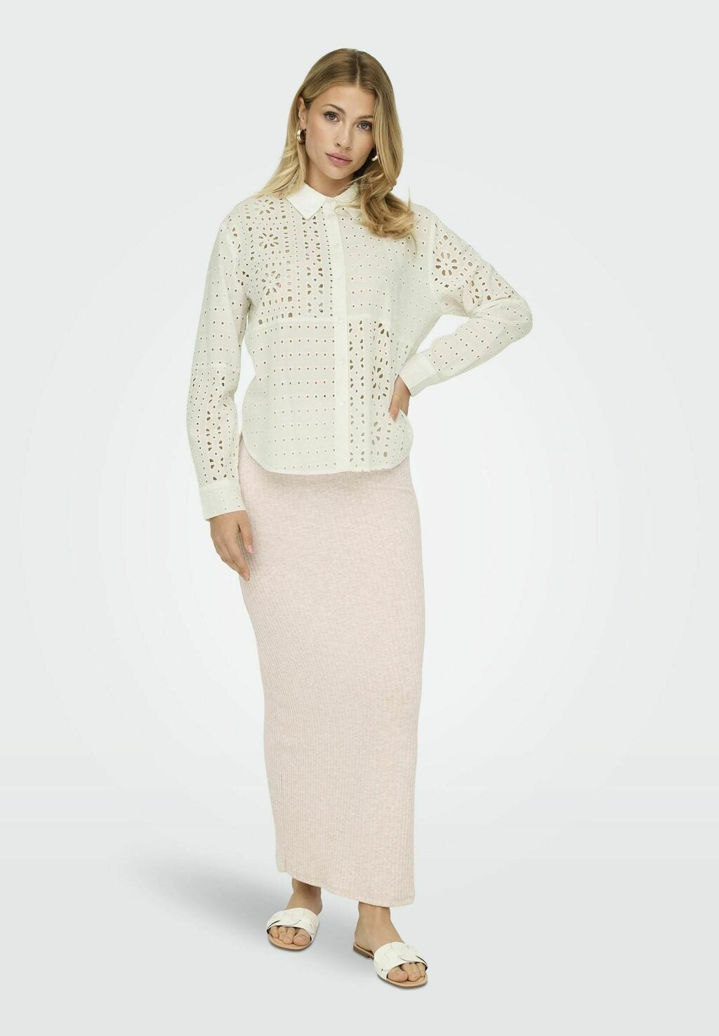 Блузка на пуговицах JDY, молочный 
Блузка на пуговицах JDY, молочный