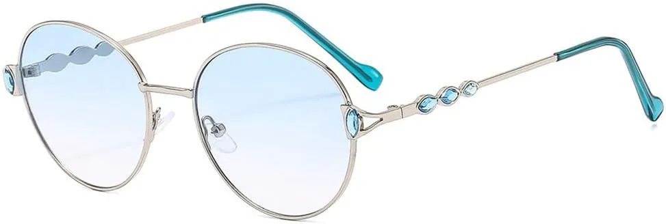 Солнцезащитные очки с круглыми бриллиантами для женщин и мужчин в металлической оправе, солнцезащитные очки с защитой от УФ-излучения UV400 LANGSER, Silver Blue
Солнцезащитные очки с круглыми бриллиантами для женщин и мужчин в металлической оправе, солнцезащитные очки с защитой от УФ-излучения UV400 LANGSER, Silver Blue