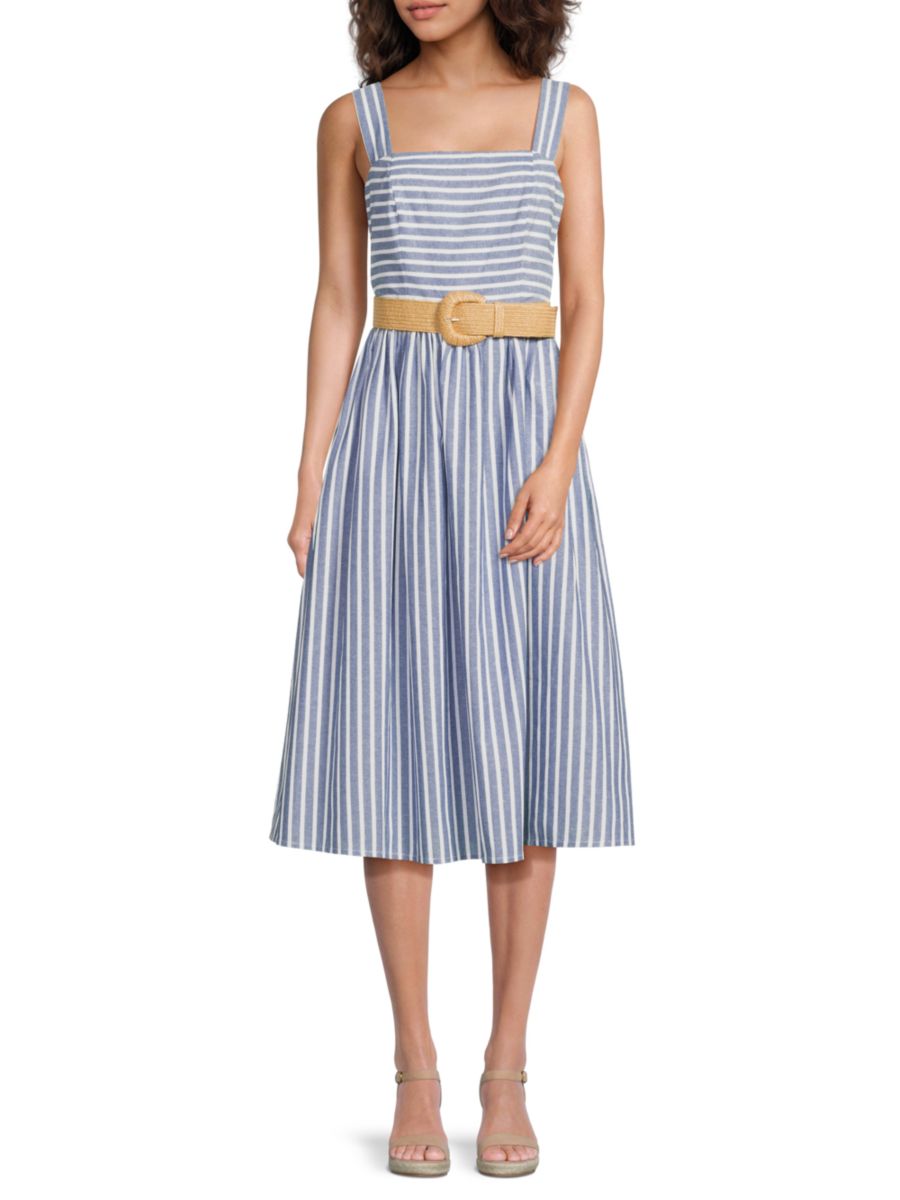 Платье-миди Missy из хлопка в полоску Eliza J, цвет Blue Stripe
Платье-миди Missy из хлопка в полоску Eliza J, цвет Blue Stripe