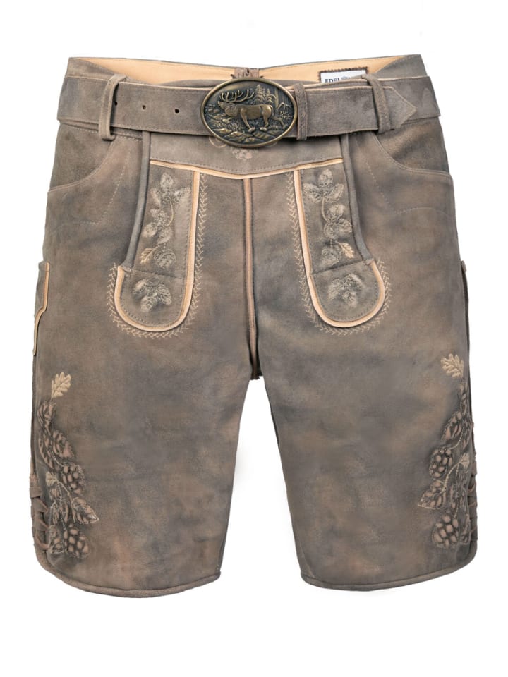 Edelnice Короткие кожаные брюки из кожи дикой козы серого цвета
Edelnice Короткие кожаные брюки из кожи дикой козы серого цвета