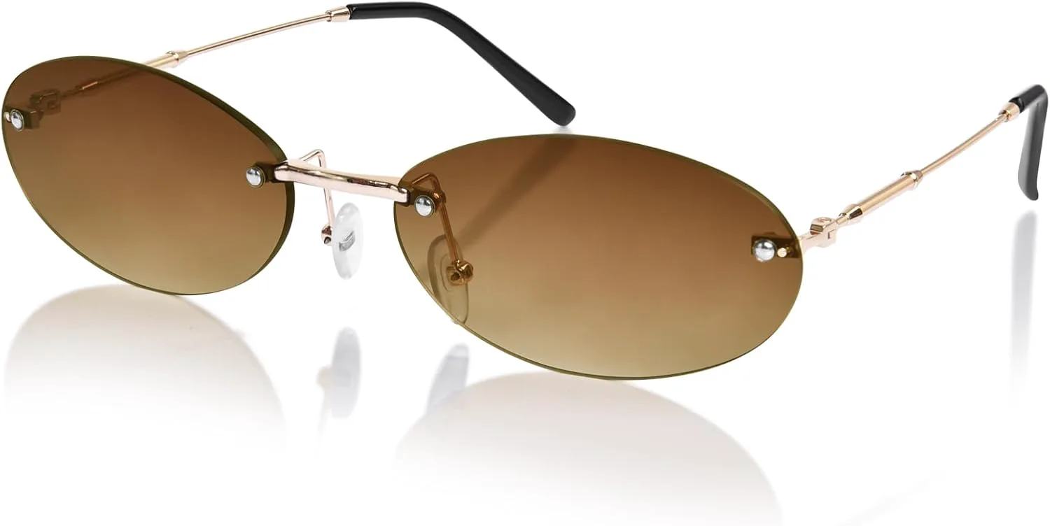 Солнцезащитные очки OPTOFENDY Retro Oval для женщин, модные классические солнцезащитные очки в стиле Y2K, без оправы, защита от УФ-излучения UV400, OP2509, Brown
Солнцезащитные очки OPTOFENDY Retro Oval для женщин, модные классические солнцезащитные очки в стиле Y2K, без оправы, защита от УФ-излучения UV400, OP2509, Brown