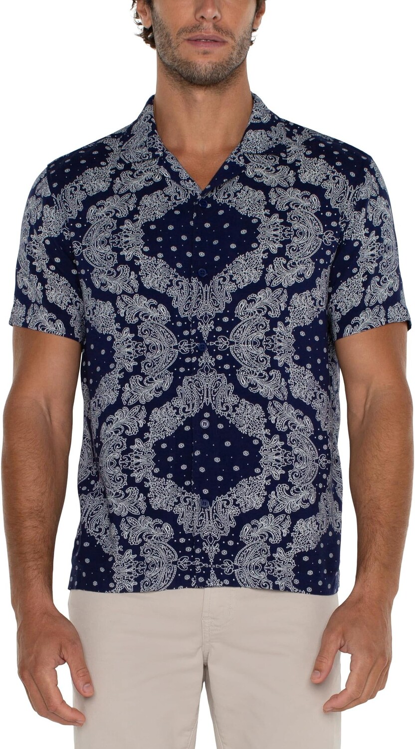 Рубашка Liverpool Los Angeles Short Sleeve Button Up Camp Shirt, цвет Eclipse Porcelain
Рубашка Liverpool Los Angeles Short Sleeve Button Up Camp Shirt, цвет Eclipse Porcelain