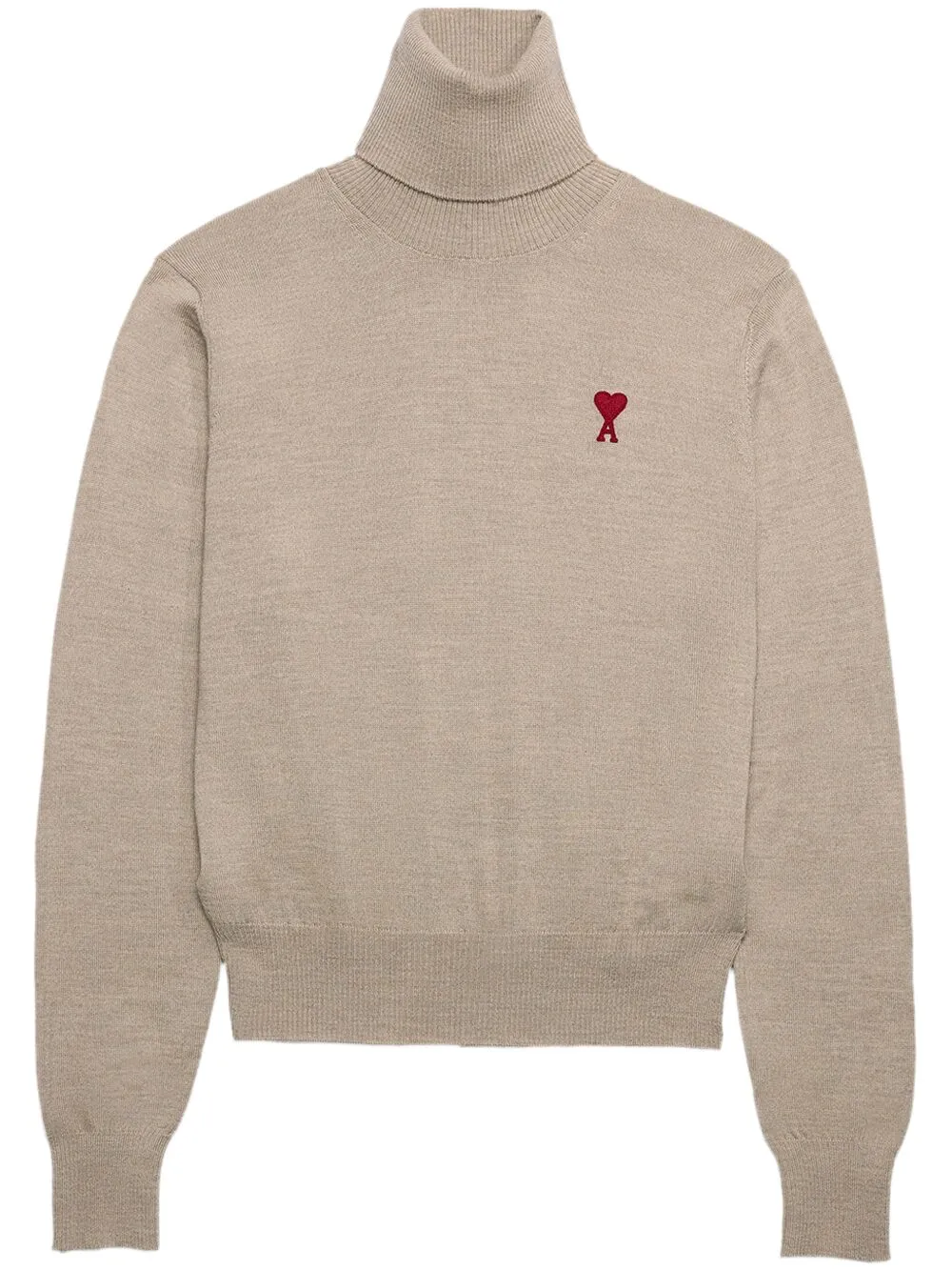 Джемпер с высоким воротником и вышитым логотипом AMI Paris, нейтральный
Джемпер с высоким воротником и вышитым логотипом AMI Paris, нейтральный