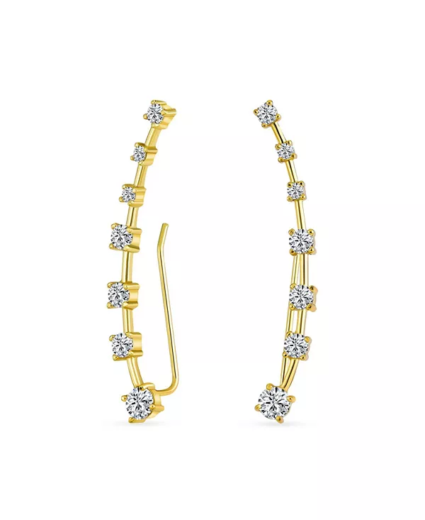 Серьга-Кафф с фианитами, изогнутыми в форме гусениц, с золотым покрытием, для крепления на хрящ Bling Jewelry, yellow
Серьга-Кафф с фианитами, изогнутыми в форме гусениц, с золотым покрытием, для крепления на хрящ Bling Jewelry, yellow