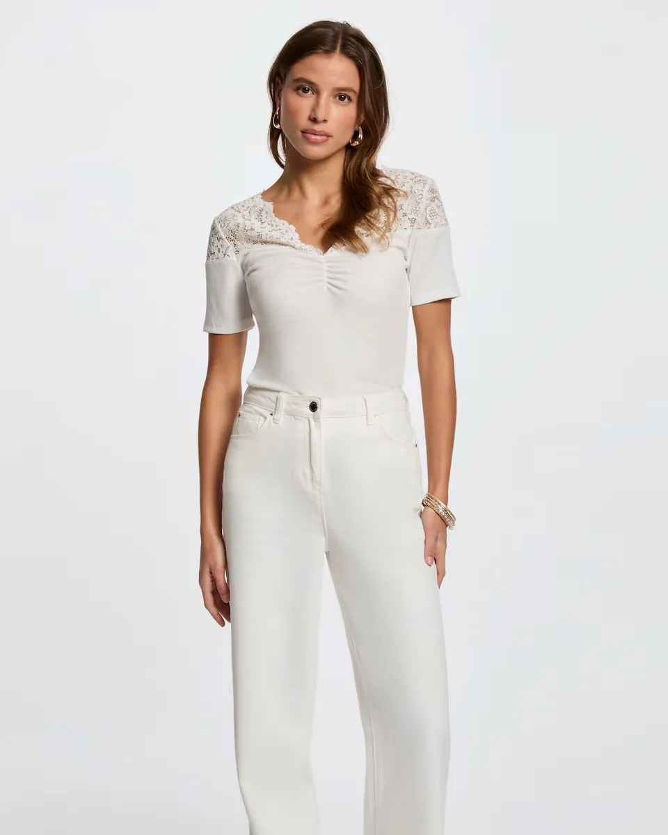 Женская футболка с коротким рукавом Morgan, белый
Женская футболка с коротким рукавом Morgan, белый