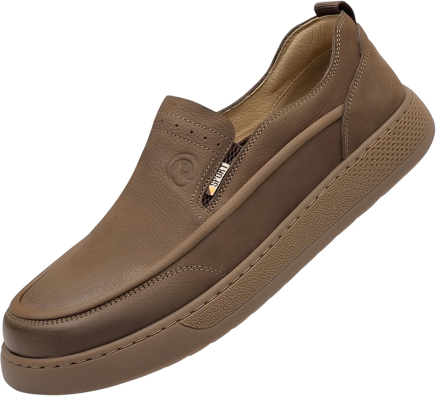 Мужские кожаные лоферы с мягкой подошвой, модные и удобные мокасины, повседневная обувь с противоскользящей подошвой Meixi Mobile, хаки
Мужские кожаные лоферы с мягкой подошвой, модные и удобные мокасины, повседневная обувь с противоскользящей подошвой Meixi Mobile, хаки