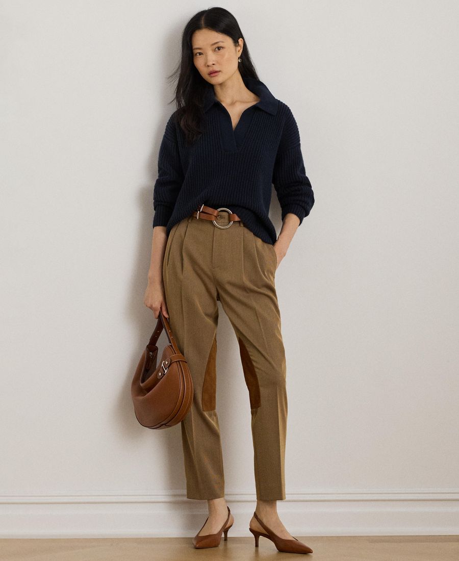 Женские укороченные брюки со складками Lauren Ralph Lauren, Taupe Multi
Женские укороченные брюки со складками Lauren Ralph Lauren, Taupe Multi