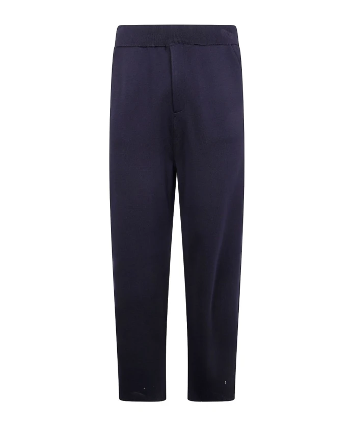 Синие брюки с эластичным поясом, прямого кроя. Emporio Armani, синий
Синие брюки с эластичным поясом, прямого кроя. Emporio Armani, синий