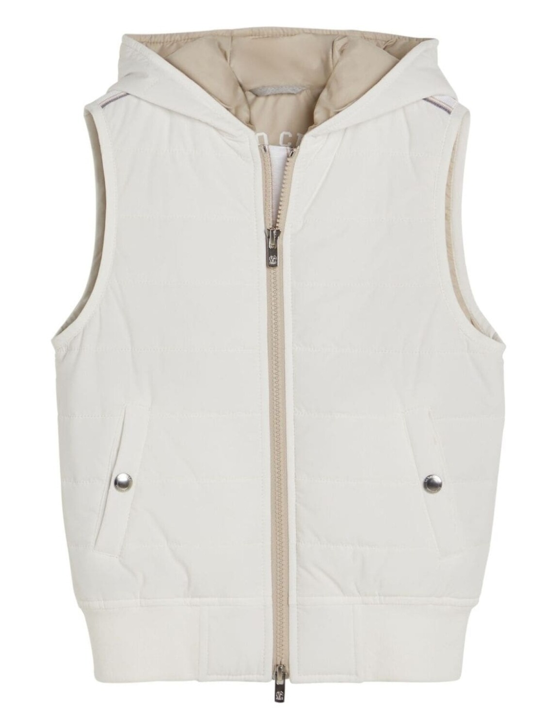 Brunello Cucinelli Kids стеганый жилет с капюшоном, белый
Brunello Cucinelli Kids стеганый жилет с капюшоном, белый