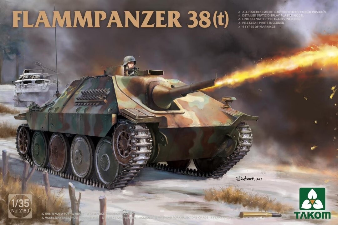 Takom 2180 Flammpanzer 38(t) 1/35 Inna marka
Takom 2180 Flammpanzer 38(t) 1/35 Inna marka