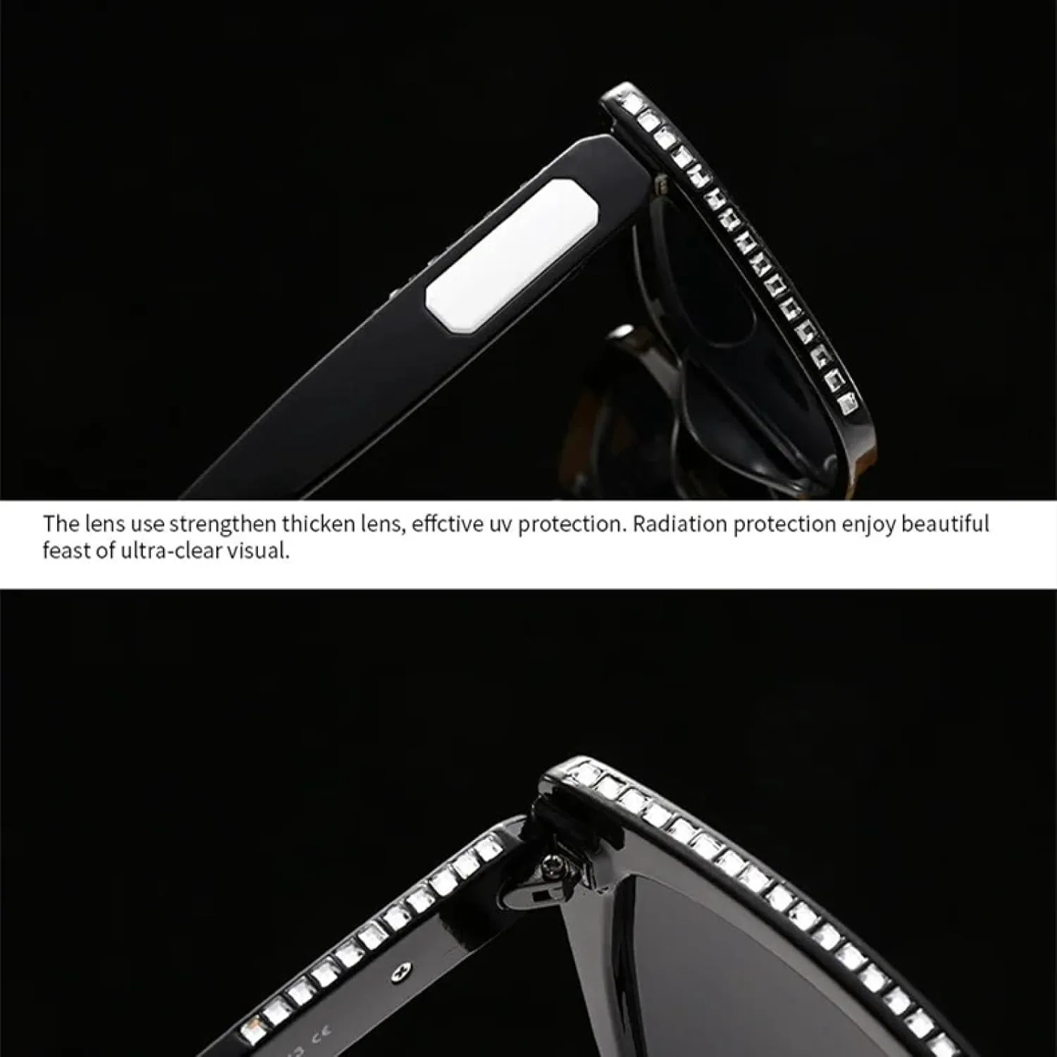Роскошные солнцезащитные очки с бриллиантами для женщин и мужчин, модные, винтажные, в стиле стимпанк, с защитой от УФ-излучения UV400 TYUVIVO, White Black
Роскошные солнцезащитные очки с бриллиантами для женщин и мужчин, модные, винтажные, в стиле стимпанк, с защитой от УФ-излучения UV400 TYUVIVO, White Black