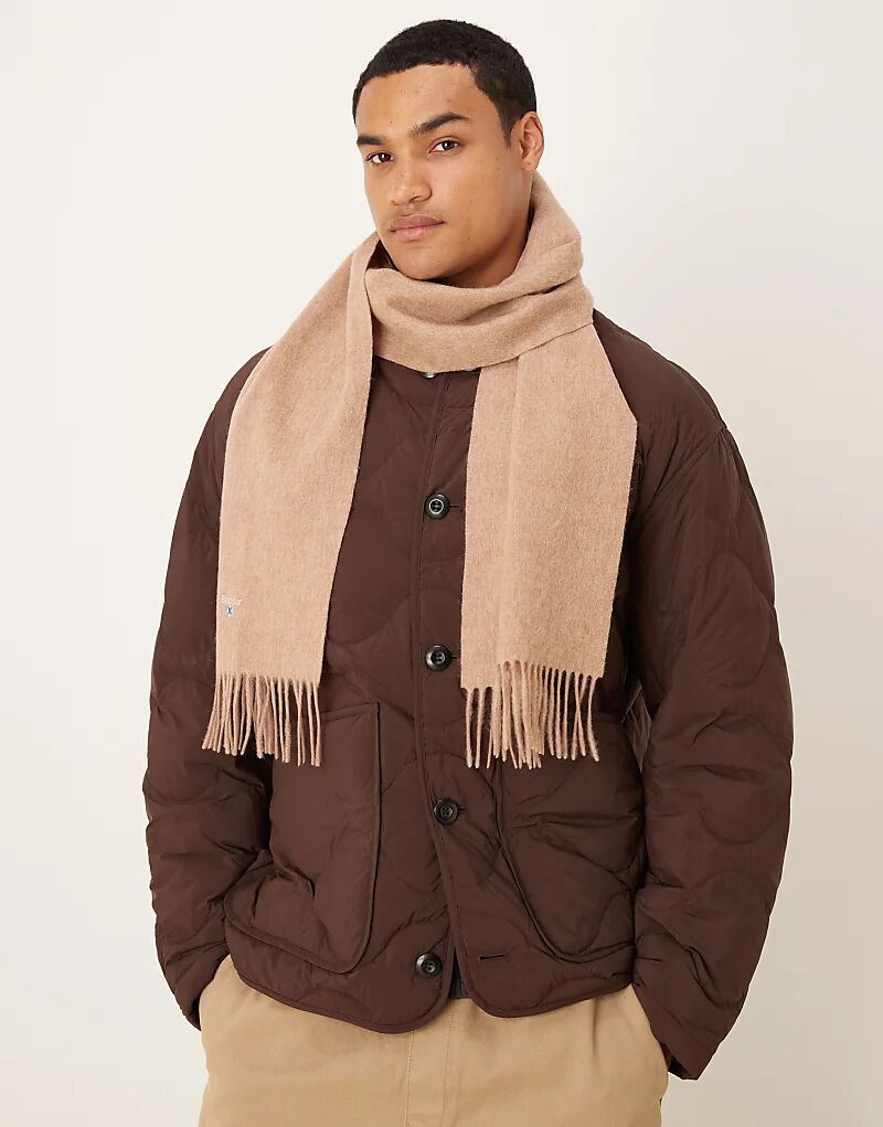 Шарф Barbour из овечьей шерсти светло-коричневого цвета
Шарф Barbour из овечьей шерсти светло-коричневого цвета