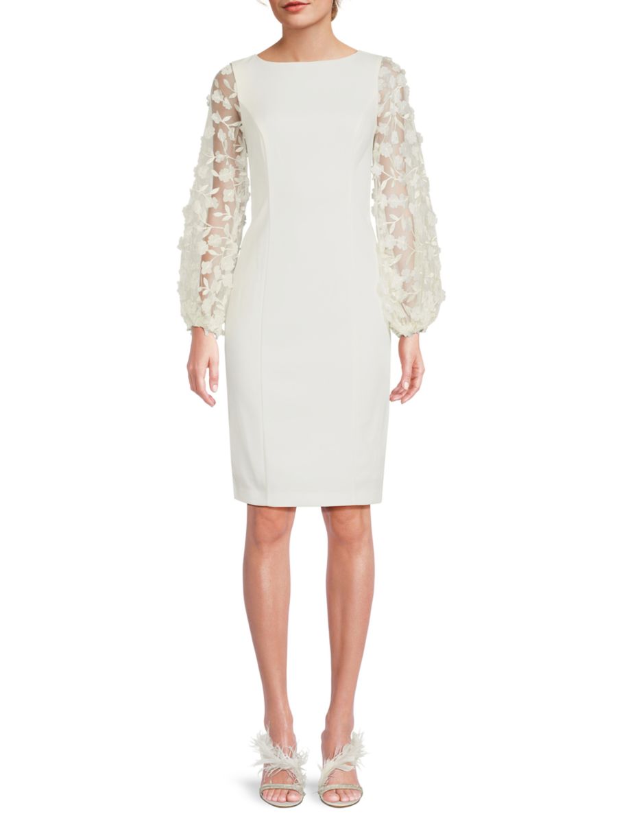 Платье миди с цветочной аппликацией на рукавах Eliza J, слоновая кость
Платье миди с цветочной аппликацией на рукавах Eliza J, слоновая кость