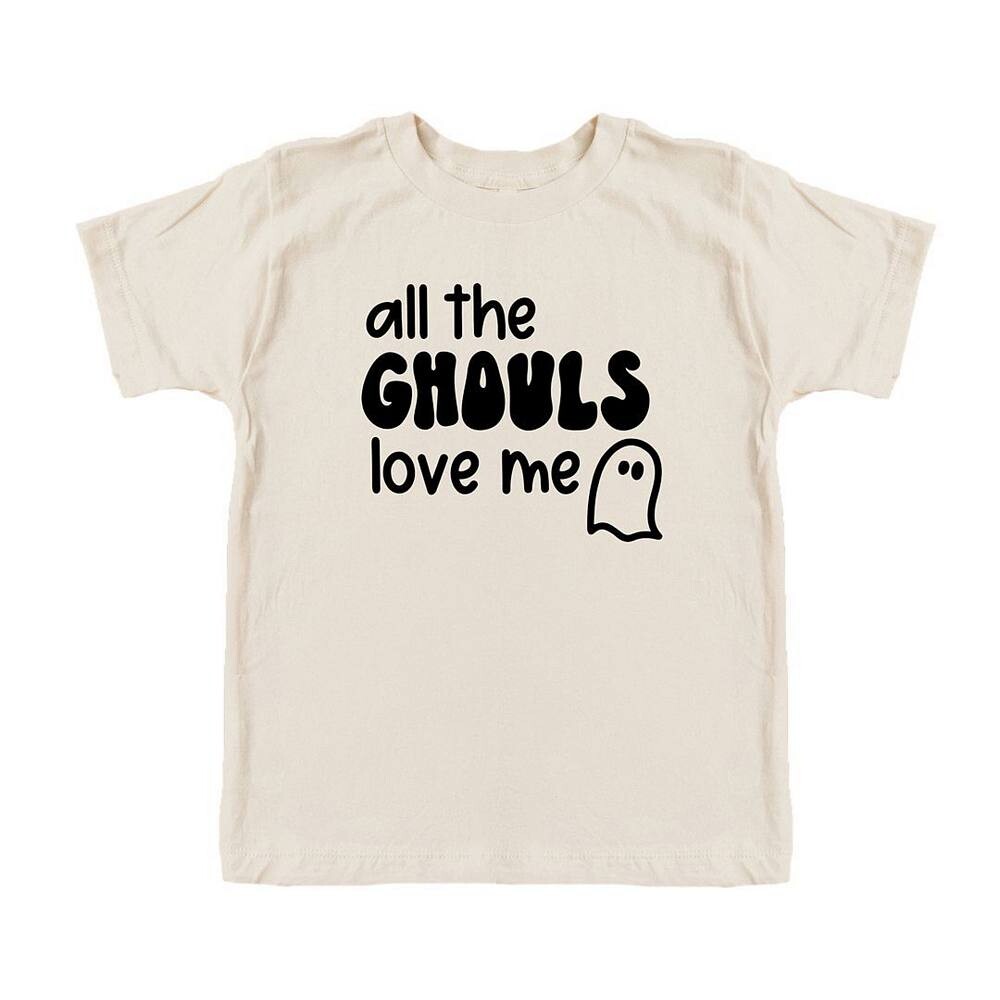 Футболка с короткими рукавами и рисунком All The Ghouls Ghost для малышей The Juniper Shop, цвет Cream 
Футболка с короткими рукавами и рисунком All The Ghouls Ghost для малышей The Juniper Shop, цвет Cream