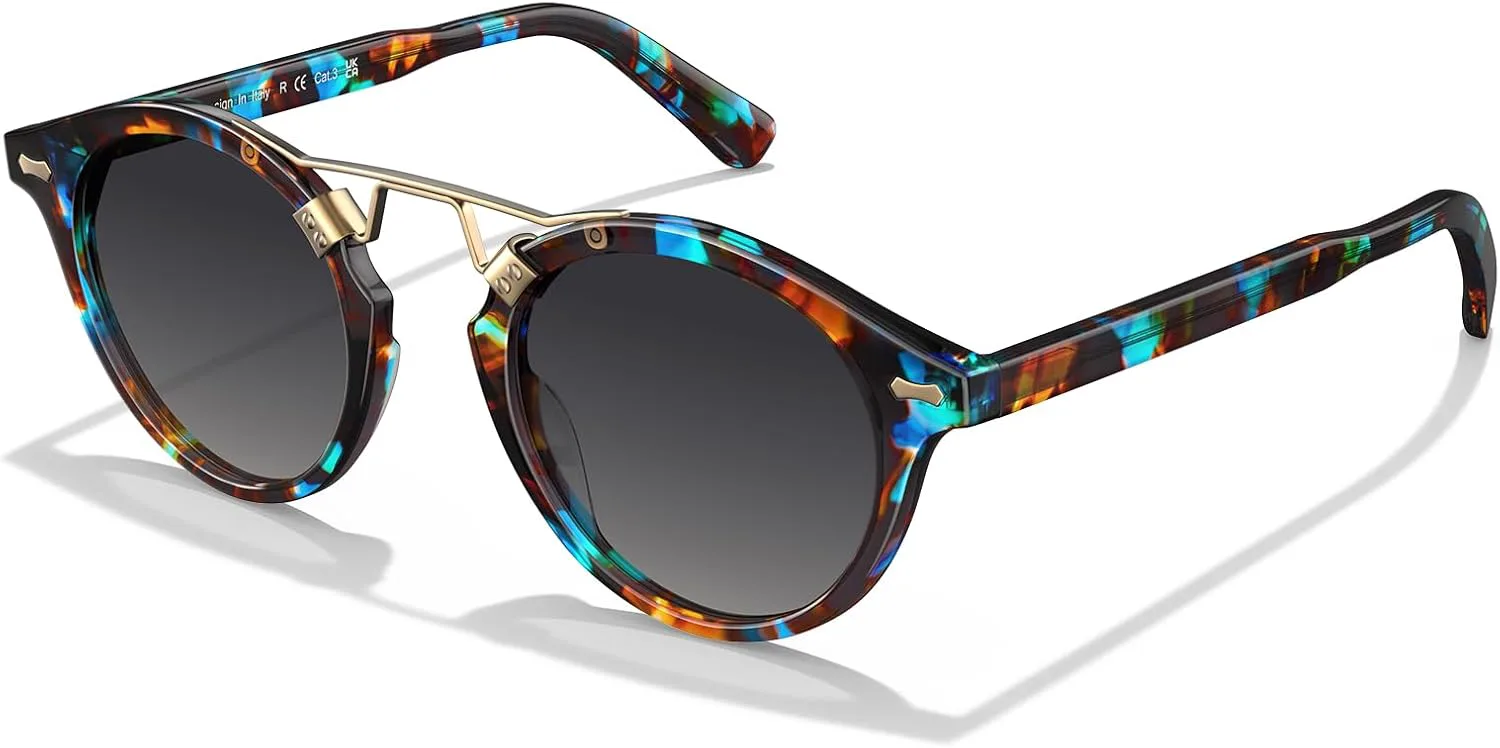 Женские поляризованные солнцезащитные очки CARFIA «Кошачий глаз» из ацетата с защитой от УФ-излучения, ретро-очки для женщин с рельефным узором и проволочным каркасом
Женские поляризованные солнцезащитные очки CARFIA «Кошачий глаз» из ацетата с защитой от УФ-излучения, ретро-очки для женщин с рельефным узором и проволочным каркасом