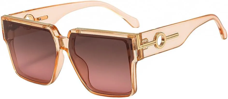 Женские солнцезащитные очки в винтажном стиле с крупной оправой, мужские модные солнцезащитные очки класса люкс с защитой от УФ-излучения UV400 TKKTLLT, Champagne
Женские солнцезащитные очки в винтажном стиле с крупной оправой, мужские модные солнцезащитные очки класса люкс с защитой от УФ-излучения UV400 TKKTLLT, Champagne