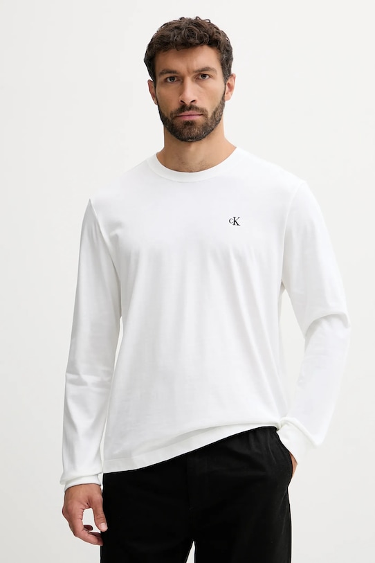 Хлопковый лонгслив Calvin Klein Jeans, белый
Хлопковый лонгслив Calvin Klein Jeans, белый