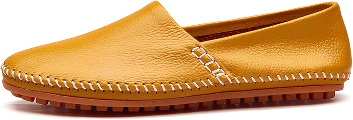 Мужские кожаные лоферы, повседневные туфли на плоской подошве, легкий дизайн, ручная строчка, удобные, мягкие, стильные, подходят для повседневных поездок, вождения, прогулок, свиданий и других случаев, носка во все сезоны Vtiao, желтый
Мужские кожаные лоферы, повседневные туфли на плоской подошве, легкий дизайн, ручная строчка, удобные, мягкие, стильные, подходят для повседневных поездок, вождения, прогулок, свиданий и других случаев, носка во все сезоны Vtiao, желтый