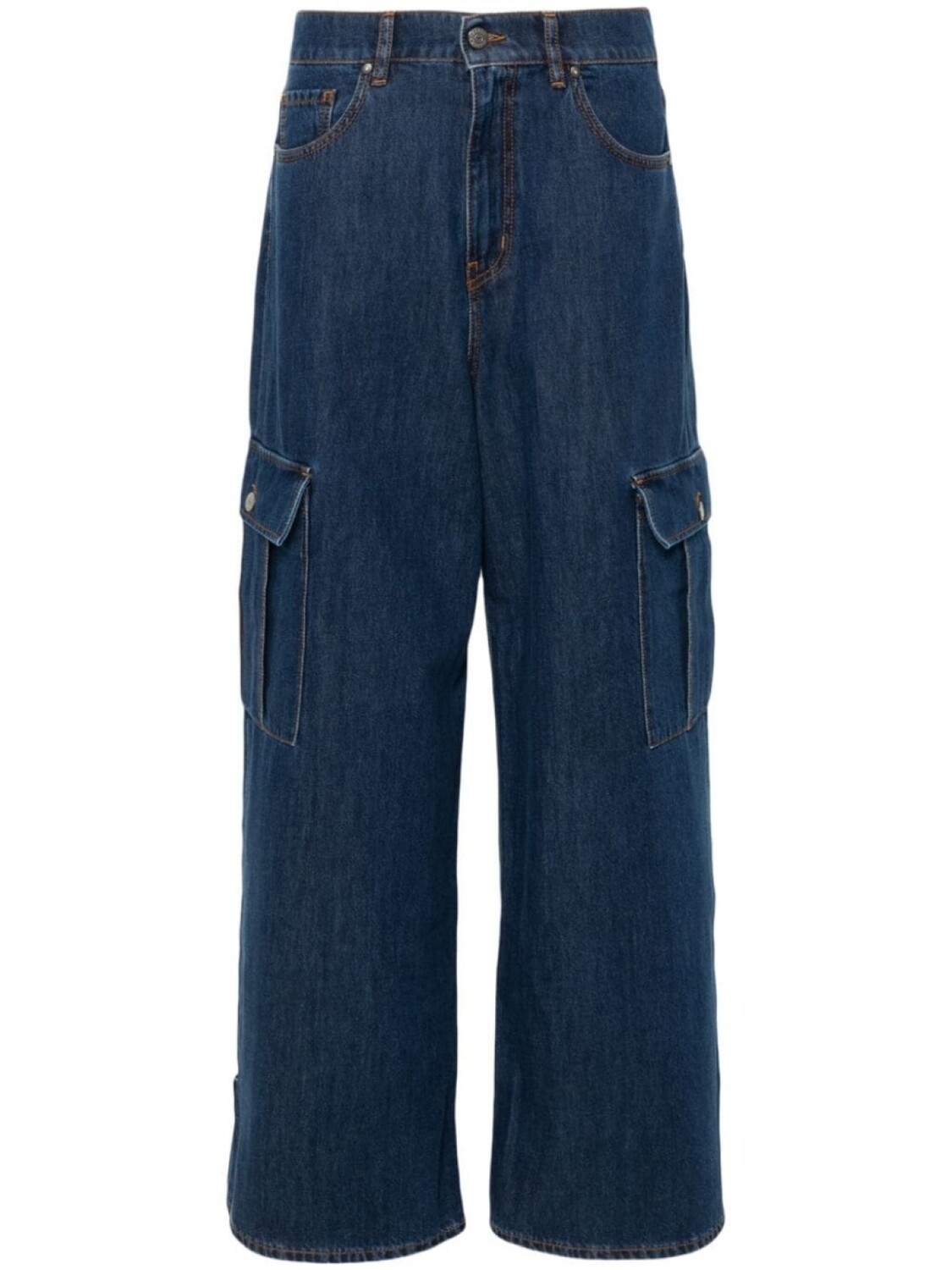 P.A.R.O.S.H. прямые джинсы карго, синий 
P.A.R.O.S.H. прямые джинсы карго, синий