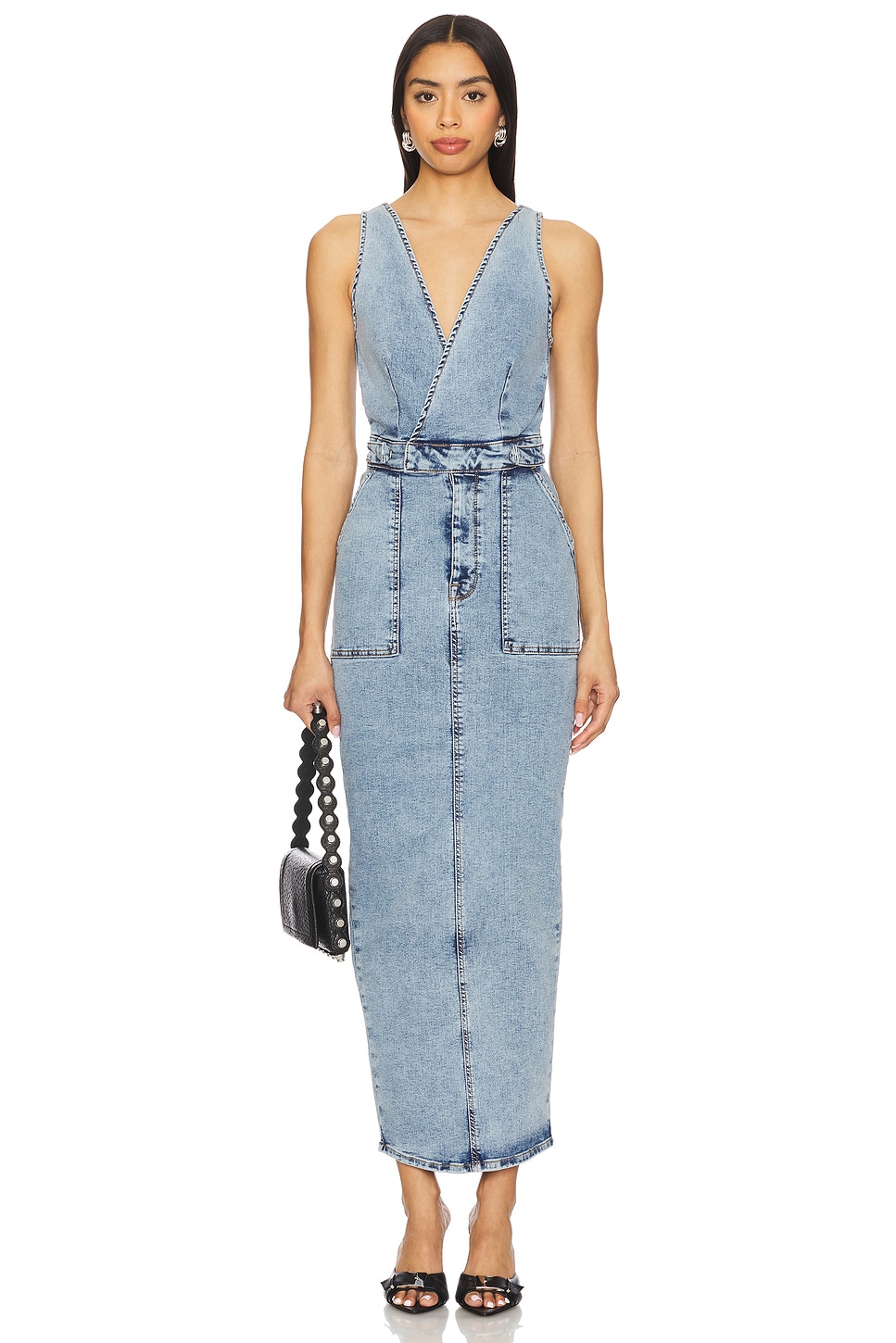 Платье макси с V-образным вырезом «Fit for success» от Good American, indigo780
Платье макси с V-образным вырезом «Fit for success» от Good American, indigo780