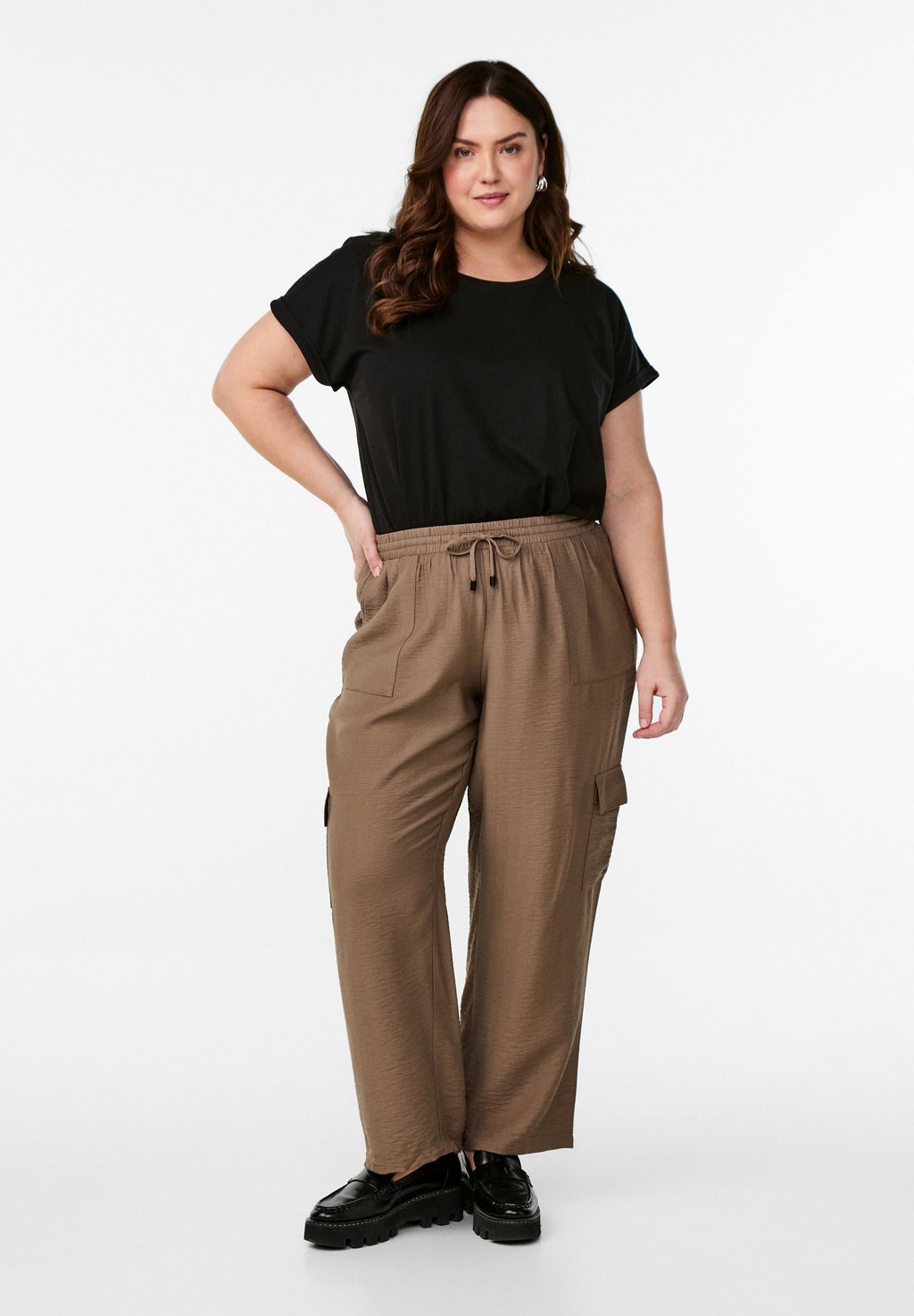 Брюки карго Zizzi, коричневый
Брюки карго Zizzi, коричневый