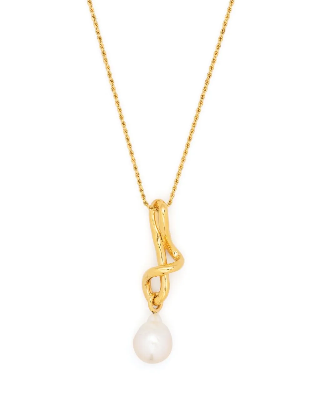 Колье Molten Knot Pearl Drop Missoma, золотистый
Колье Molten Knot Pearl Drop Missoma, золотистый