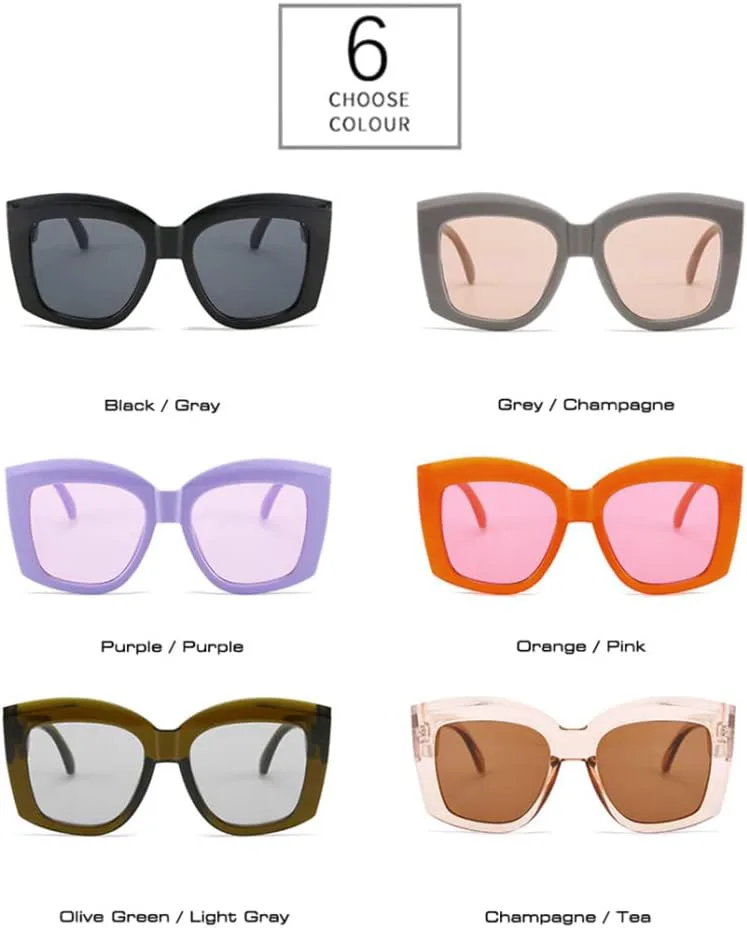 Ретро большие разноцветные солнцезащитные очки для женщин, защита от УФ-излучения UV400, для мужчин, фиолетово-оранжевые солнцезащитные очки LANGSER, Champagne Tea
Ретро большие разноцветные солнцезащитные очки для женщин, защита от УФ-излучения UV400, для мужчин, фиолетово-оранжевые солнцезащитные очки LANGSER, Champagne Tea