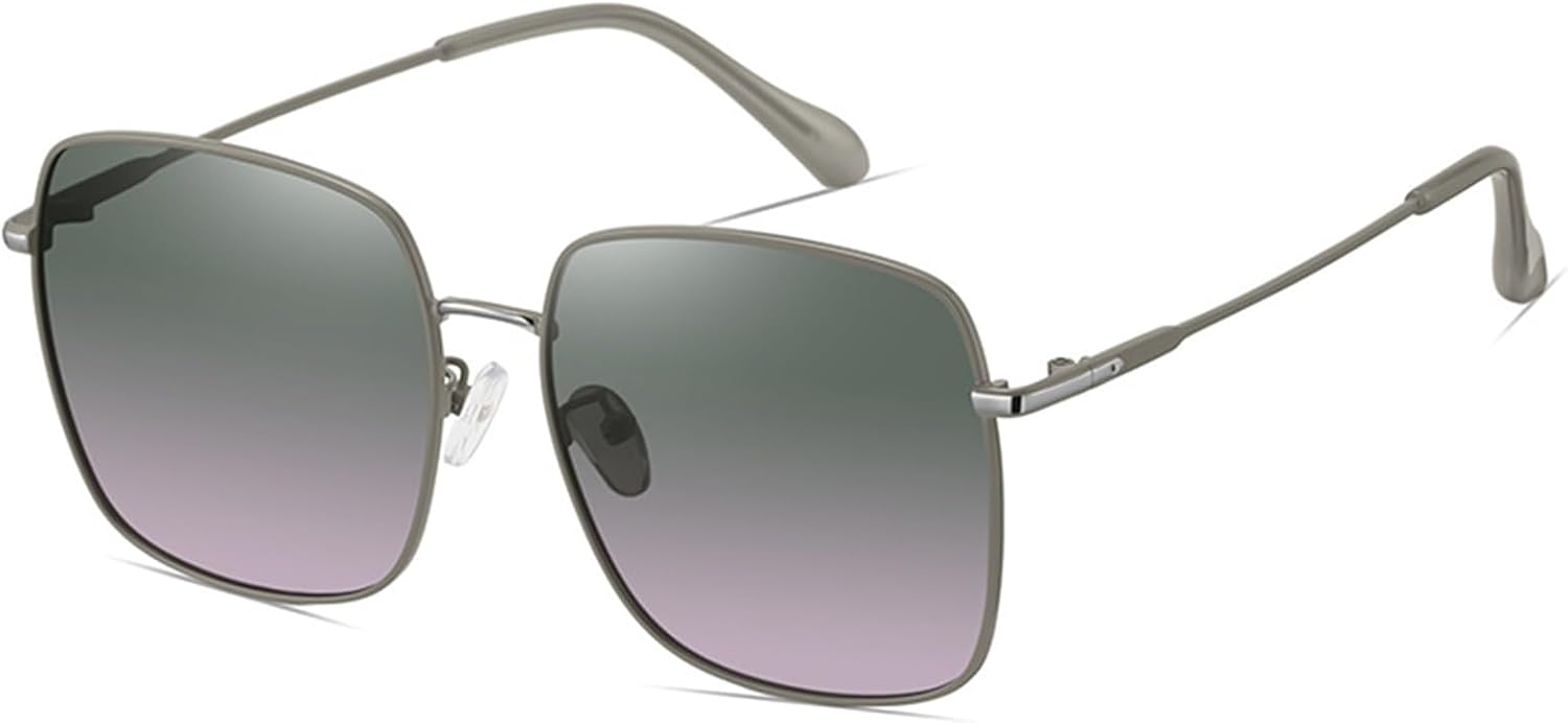 Женские солнцезащитные очки увеличенного размера с поляризацией - Стильные квадратные металлические оправы - Защита от УФ-излучения UV400 - Легкие и с антибликовым покрытием Bubmari, E
Женские солнцезащитные очки увеличенного размера с поляризацией - Стильные квадратные металлические оправы - Защита от УФ-излучения UV400 - Легкие и с антибликовым покрытием Bubmari, E