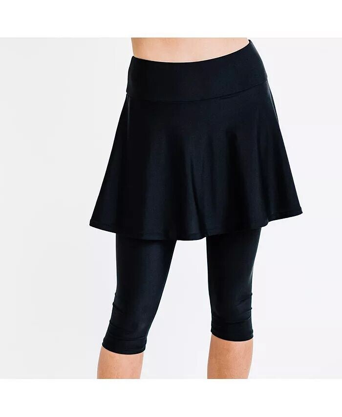 Женская расклешенная юбка для плавания и леггинсы-капри Calypsa, черный
Женская расклешенная юбка для плавания и леггинсы-капри Calypsa, черный