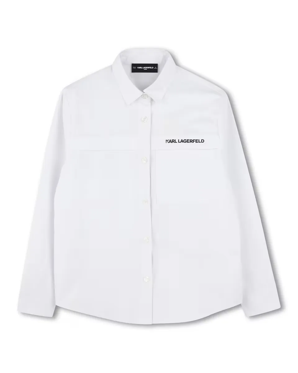Рубашка для мальчика из 100% хлопка с длинными рукавами Karl Lagerfeld Kids, белый
Рубашка для мальчика из 100% хлопка с длинными рукавами Karl Lagerfeld Kids, белый