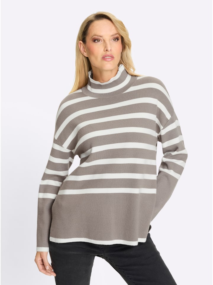 Полосатый свитер в серо-бежевых тонах Heine
Полосатый свитер в серо-бежевых тонах Heine