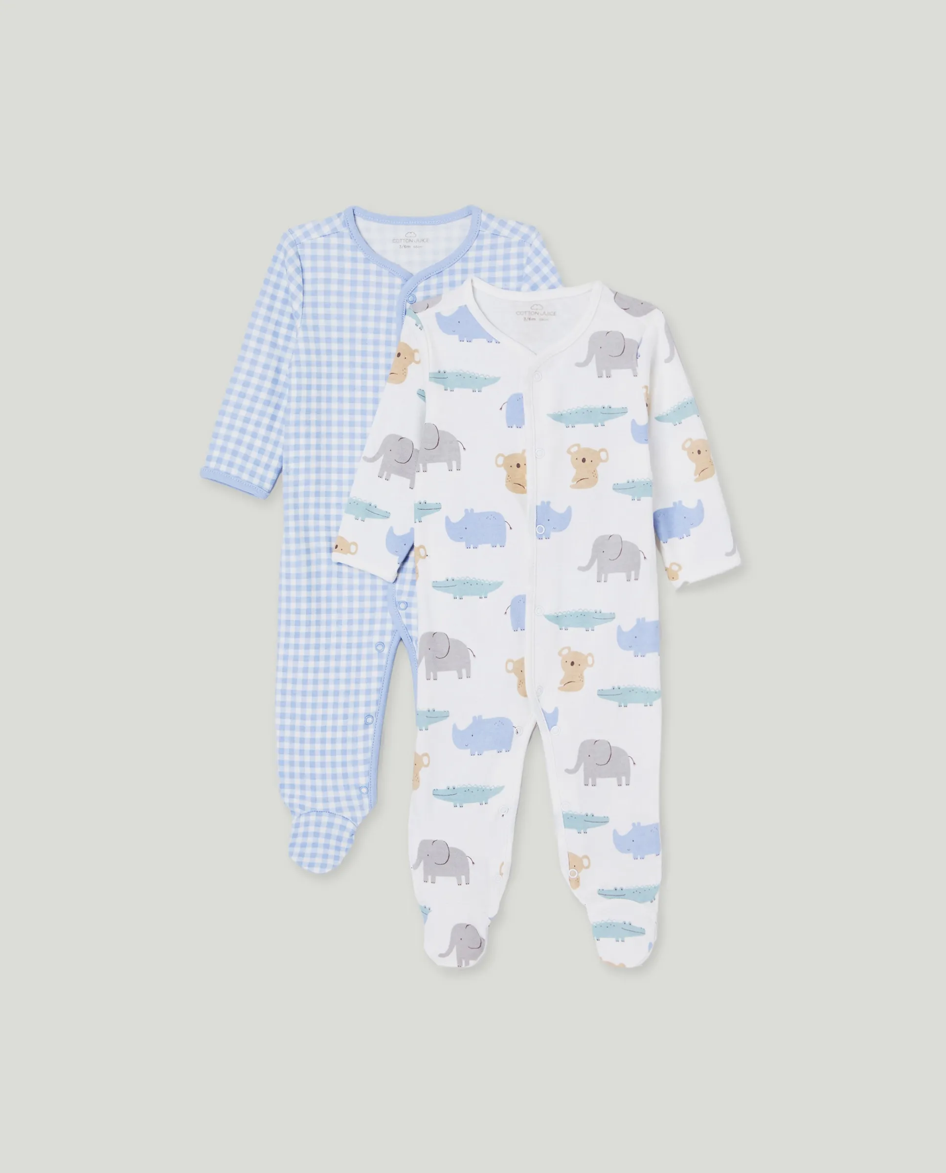 Набор из 2 длинных распашонок из фантазийного трикотажа с принтом для мальчика Cotton Juice, синий
Набор из 2 длинных распашонок из фантазийного трикотажа с принтом для мальчика Cotton Juice, синий